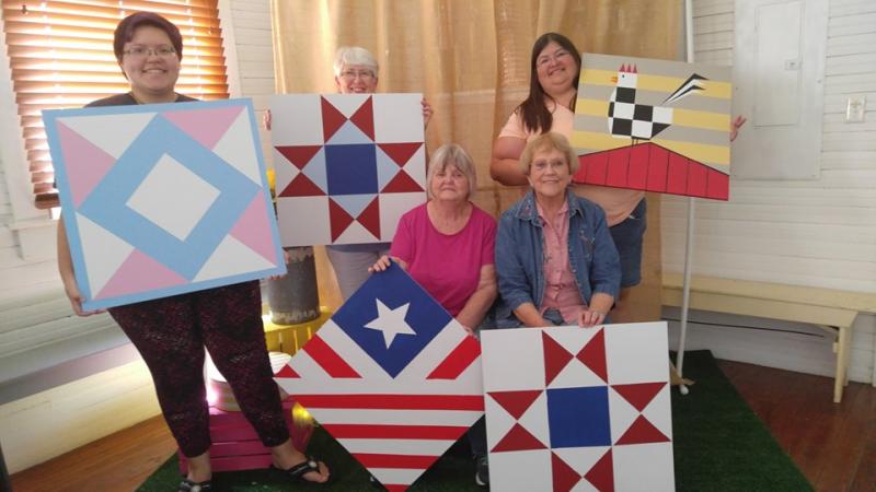 A Quilt Block Class was held Sunday, July 21st